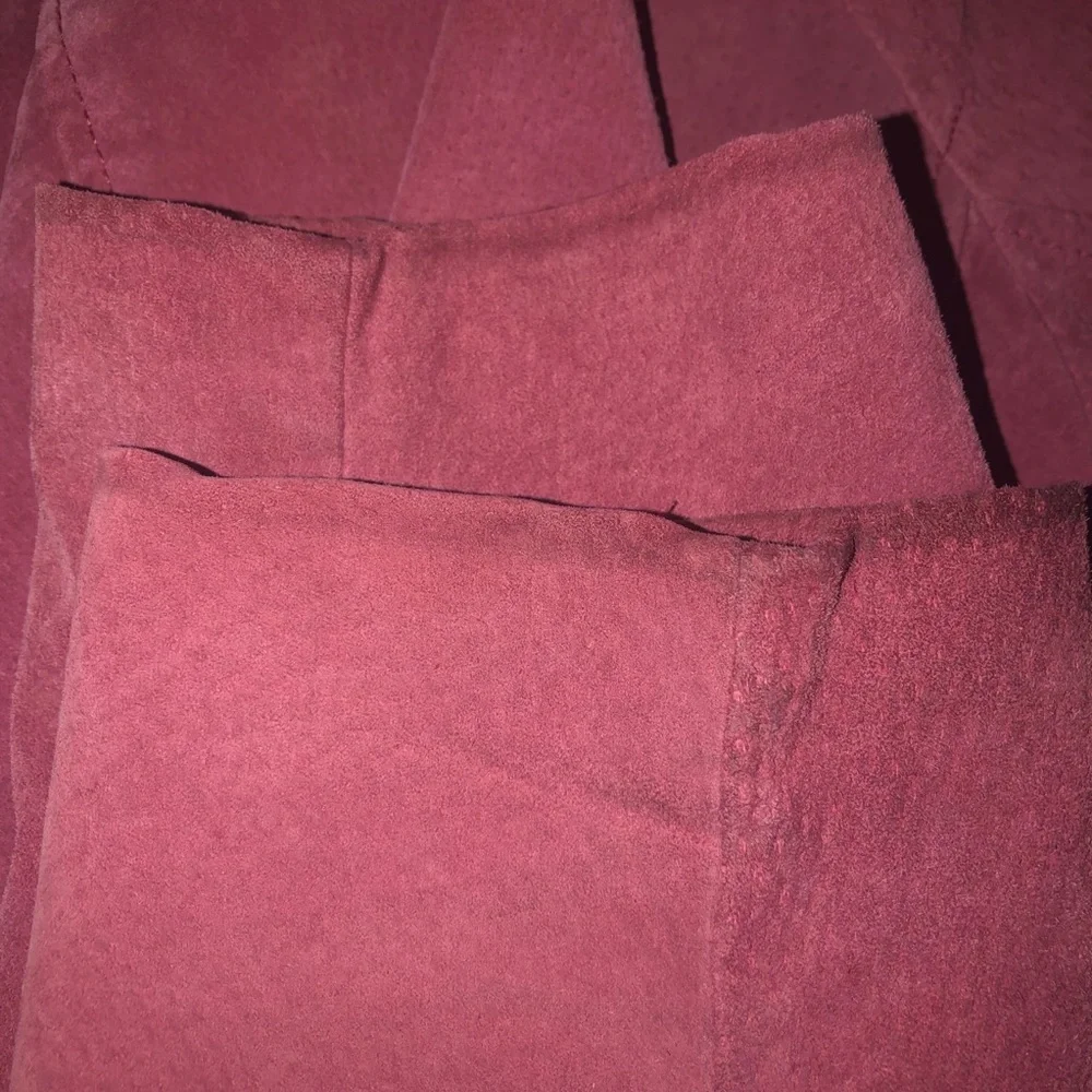 Plus Size Pink Suede Jacket